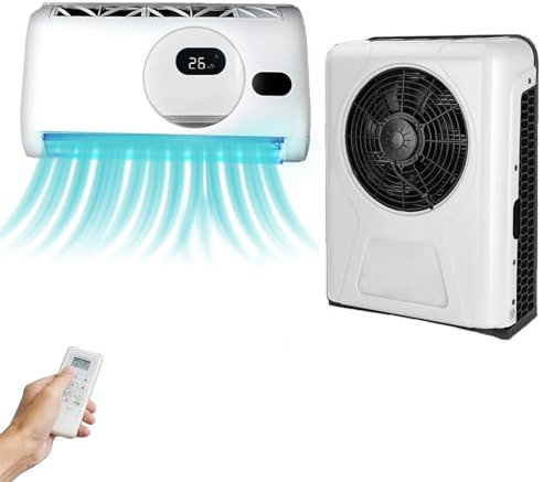 Aire Acondicionado De 12V Para Caravana Eléctrico Aire Acondicionado De Techo Corriente Continua RV Aire Acondicionado Aparcamiento Con Refrigeración, Para Autocaravanas Camiones