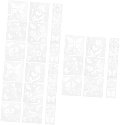 SEWACC 36 Stk Schmetterling Zeichnungsvorlage Kunstmalerei-Schablonen Schablonen zum Zeichnen schablonen für wandbemalung schablonen für wandmalerei vorlagen für DIY Schablonen für DIY