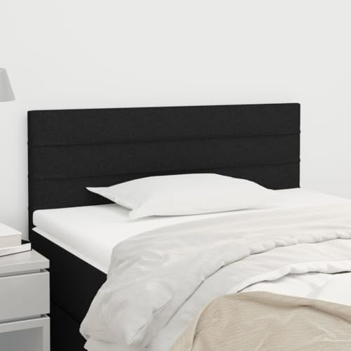 THOYTOUI Kopfteil, Bett Kopfteil Bed headboard Bett Rückwand Polsterpaneel Geeignet für Wohnungen Schlafzimmer Gästezimmer Studentenwohnheim Schwarz 100x5x78/88 cm Stoff