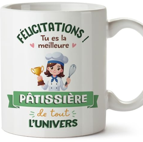 Mugffins Tasses pour PÂTISSIÈRE - En Français - Cadeau original femme - Meilleur Univers Trophée - 11 oz / 330 ml