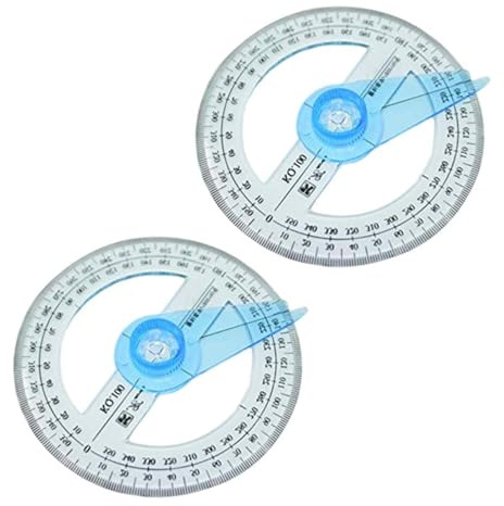 2 goniometri circolari goniometro righello goniometro strumento di misurazione goniometro a 360 gradi per bambini aula