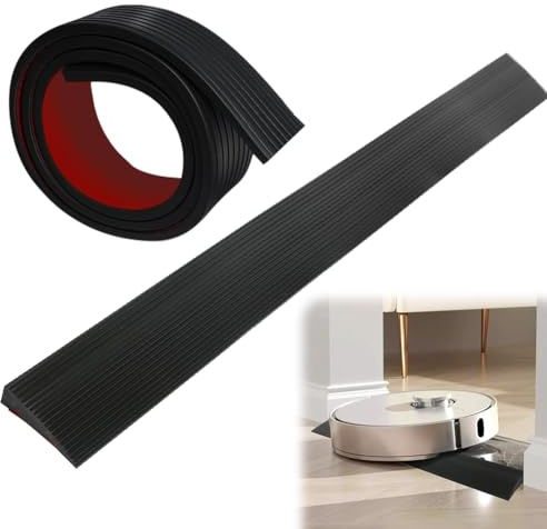 Türschwellenrampe Saugroboter Selbstklebende Gummirampen für Türschwellen Gummirampen für Türschwellen Rollstuhlrampe Kinderwagen Rampe für Roller Reduzierstück (200X8X1CM)