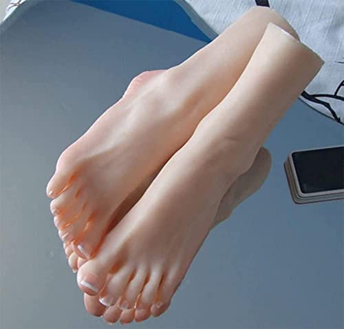 Silikon-Mannequin, Silikonfuß, weibliches Fußmodell, weiche Falten an den Fußsohlen, Mannequingelenk für Schuhe, Socken, Schmuckdisplays, Tattoos, 1:1, Lebensgröße