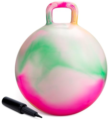 U&C Planet Space Hopper for Kids Age 3-6, 18 Inch Hopper Ball with Handle Bouncy Hopper with Pump Gifts for Children Indoor&Outdoor Garden Game Play