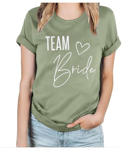 Braut Tshirt Junggesellenabschied Frauen, JGA Team T-Shirt, T Shirt Brautjungfer Bride, Brautjungfern-T-Shirts für Braut & Bräutigam, Junggesellenabs Chied Baumwolle Bachelorette Party