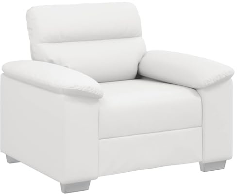 vidaXL Sessel Weiß 100x81x84 cm Kunstleder