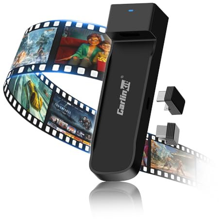 Carlinkit FireDrive Link Wired CarPlay - Adattatore HDMI per Fire TV Stick Streaming, convertitore multimediale per veicoli selezionati, Plug & Play, non compatibile con Android Auto