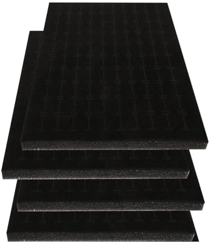 ERFGT 4 Pièces Insert de Bijoux en Mousse à Découper, Mousse Support Bague, Idéal Pour Organiser des Bagues, des Boucles d’Oreilles, des Broches, des Petites Boucles d’Oreilles et Des Pendentifs