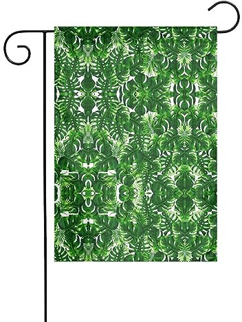 Monstera Deliciosa Bannière double face avec imprimé palmier bananier pour intérieur ou extérieur