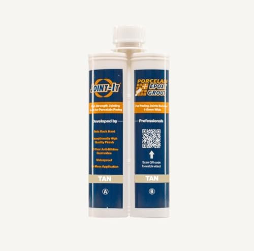 Joint-it Porcelain Epoxy Grout, Tan Colour, 400ml