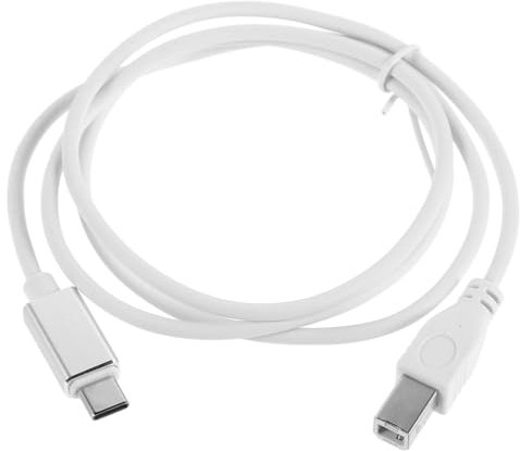 FUNOMOCYA Usb-c Zu Usb-b Midi Kabel Kompatibel Mit Laptop Für Verbindung Zu Midi Controller Keyboard Audio Interface 1 Meter Weiß