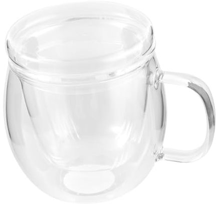 Alipis Tazza da Tè Trasparente con Design Semplice e Liscio Resistente Calore per Ufficio e Casa per Infusione Tè