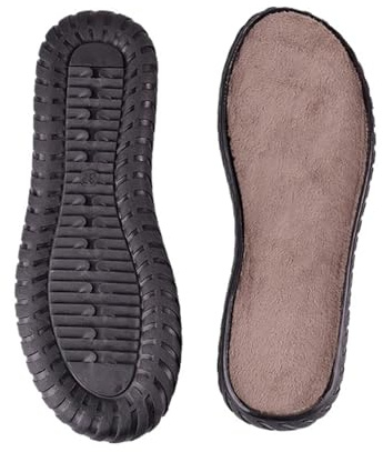 Materiali per lavori a maglia fai da te, cuciti a mano, antiscivolo, resistenti all'usura, suola in gomma morbida in velluto trasparente, per riparazione scarpe (nero, 38)