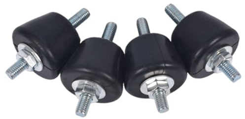 Folpus 4x Almohadillas amortiguadoras de vibraciones para acondicionado, almohadillas de metal, goma, base minisplit, aislador de vibraciones