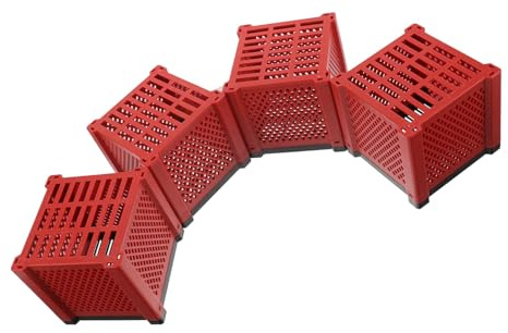 BELLIFFY 4 pièces Cube Purificateur Eau Réutilisable pour Aquarium et Abreuvoirs Boîte de Filtration Creuse Rangement Filtre pour Étangs et Bassins Poissons