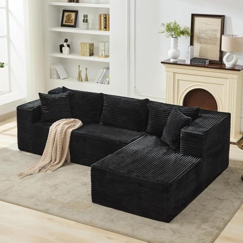 Aptliton 270cm Boneless Couch, Compressed Boneless Sofa for Living Room