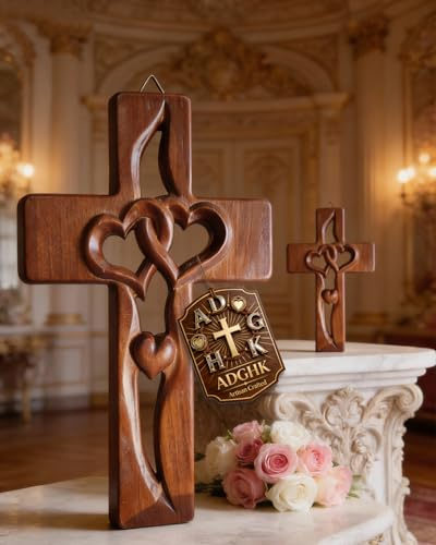 ADGHK Crucifix Wall Cross Decor for Boys Room Small Wooden Para Decoration Metal Home Fidget Her Hear to Hang on Decorative Art Bedroom Large Catholic the Hanging Christian Ceramic Cruces Ornament
