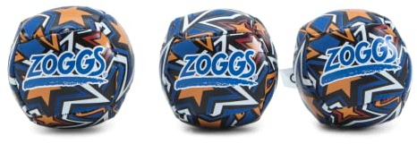 Zoggs Kids Water Friendly Splash Neoprene Covered Balls - Orange/Blue with Star Print, 3.5 inch each