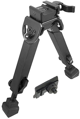 UTG Erwachsene Bi-fuß-Taktik Bipod für Schienen oder Grenadières, Schwarz, One Size, TL-BP20Q