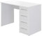 Amazon Basics Moderner Home-Office-Schreibtisch, Computertisch mit 4 Schubladen, einfacher Aufbau, 56 x 110 x 73,5 cm, weiß