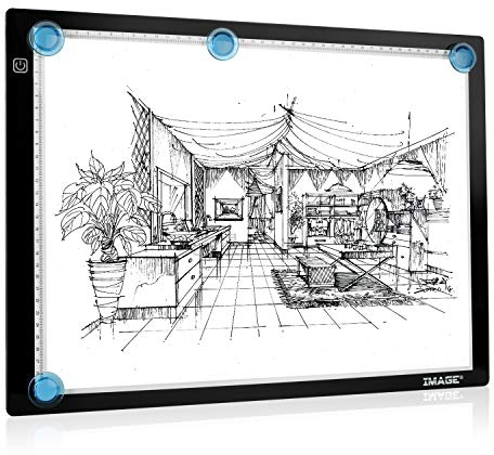 AGPTEK A2 LED Leuchttisch, große A2 Leuchtplatte, Ultradünne Zeichenbrett, stufenlos dimmbar und flackerfreies Design, perfekt zum Malen, 2D Animationen, Kalligraphie, Embossing, Zeichnen und Tattoos