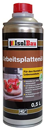 Isolbau Arbeitsplatten-Öl - 500 ml Holzöl für Holzmöbel- und Platten, für Kontakt mit Lebensmitteln geeignet