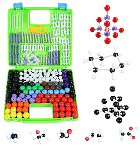 BIUYYY Molekülbaukasten Chemie: Profi-Set in Sortierbox Mit 332 Teilen Organische Chemie Lehrer Student Set Molecular Model Set