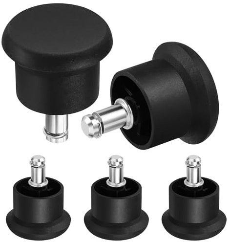 IMIKEYA 5pcs Office Chair Glide Castors Thickened Chair Feet Wheels Replacement Wear-Resistant Cushion for Floor Chairs 50mm Diameter (Black)