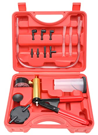BOOMSTART Bremsenentlüfter Vakuumpumpe, 2 In 1 Bremsenentlüfter Vakuum Kfz, 30inHg 760mmHg Vakuumpumpe Hand Unterdruckpumpe Bremsenentlüfter Auto Motorrad