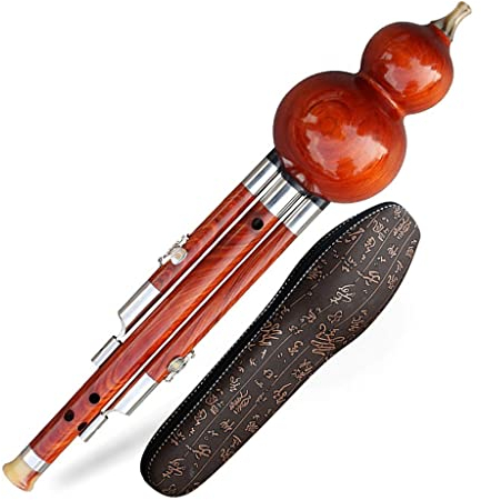 Mobkid Hulusi C Down B Key Redwood Cucurbit Musikinstrument Geeignet Für Anfänger Von Erwachsenen Und Kindern Exquisite Verpackung (Color : Brown, Size : B-Flat)