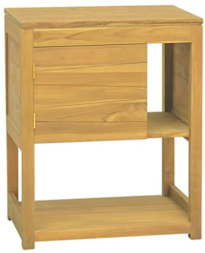 vidaXL Mobile da Bagno 60x40x75 cm in Legno Massello di Teak