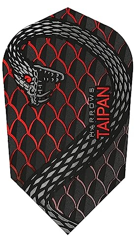 Harrows Dart Flight Taipan Slim Dart Flight Dartflight Set für Softdarts und Steeldarts (Rot)