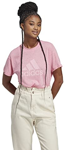 Adidas Damen T-Shirt (Short Sleeve) W Winrs 3.0 Tee, Bliss Pink Mel./White, IC0507, M