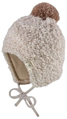maximo Mini-Mütze, ausgenäht, Band Teddyoptik, Futter Made in Germany Sherpa
