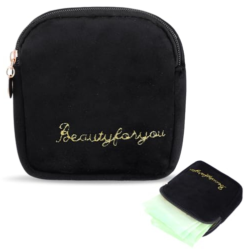 Ouligay Tampon Binden Aufbewahrung, Perioden Tasche mit Reißverschluss,Mädchen Tampontasche Organizer Mini Tragbar Damenbinden Täschchen für Damen Mädchen