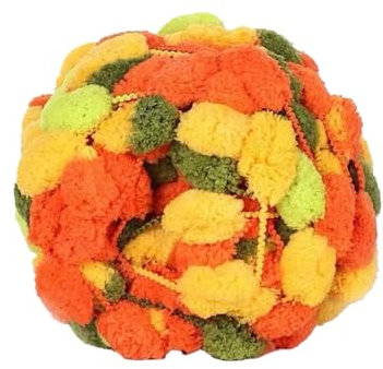 Wambere 1 Rolle 130g ca.28m Dicke Wolle Garn Pom Pom Ball Wolle Strickwolle Garn Plüschballgarn,Wolle zum Häkeln und Stricken,für DIY Handgemacht Kunsthandwerk Schals Mützen Kissen Decken,Farbe 3