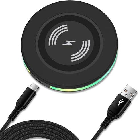 Wireless Charger 15W Fast Wireless Charging Pad for Samsung Galaxy S25 Ultra/S24 FE/S23/S22/S21/S20/Z Flip 7/Note 20, Wireless Phone Charger Pad for Google Pixel 10/9a/8 pro/7/6, iPhone 16 15 14 13