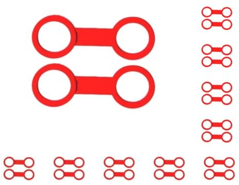 Mealoodiousmusea 10 Set 2 Stück Universal Tauchen Silikon Schnorchel Keeper Halter Rot