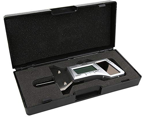 Miskall Calibrador Digital de Profundidad de neumáticos de energía Solar de Acero Inoxidable para medición de neumáticos 0-25 mm 0,01 mm