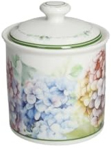 Brandani Zuccheriera Flora in New Bone China Ø8,5x11,5 cm - SKU 51185 - Elegante Contenitore per Zucchero con Motivi Floreali