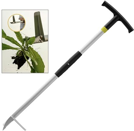 Wurzberge Garden Weed Remover Tool, Puller Root remover for Dandelions, Thistles, Nettles, Stand Up Weed Puller in Soil, Vegetable Gardens & Yards