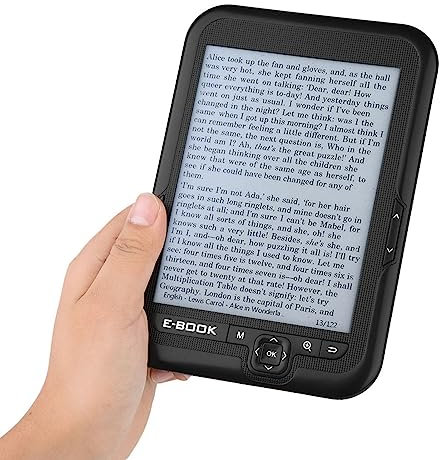 Lettore EBOOK, Ereader da 6 Pollici con Schermo a Inchiostro Elettronico, 29 Lingue, Lunga Durata della Batteria, Luce Frontale Regolabile, Leggera e Compatta, Audiolibri