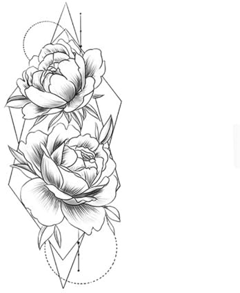 Waterproof Temporary Tattoo Sticker Flowers Roses Lilies Peonies Body Art Arm Fake Tattoos Women Men(005)