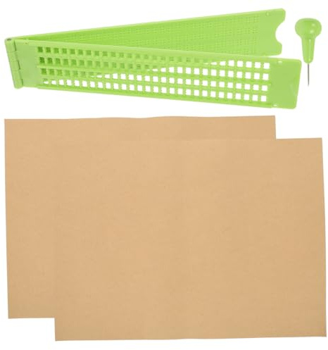Homoyoyo Kit Braille per Non Vedenti Tavoletta in Plastica Sottile e Penna Flessibile, Set Portatile 27 Righe e 30 Spazi per Scrittura Riutilizzabile