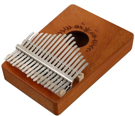 HAMPPLIES Tasten Kalimba Daumenklavier aus Robustem Holz Leichtes Finger Piano mit Ergonomischem Design Tragbares Kleines Musikinstrument für Erwachsene