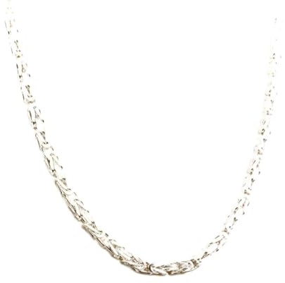 Halsband byzantiner kungskedja silverpläterad 5 mm längd 55 cm, herrkedja silverkedja damer gåva smycken från fabriken tendens-Italien