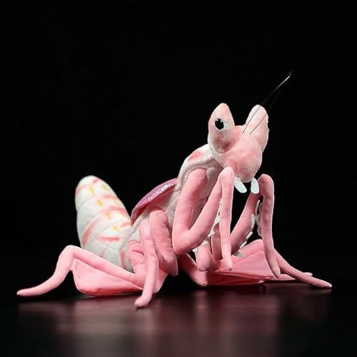 HCGX Weiches und kuscheliges Orchideen-Mantis-Spielzeug, realistisches Plüschtier, for Liebhaber (Hymenopus coronatus)