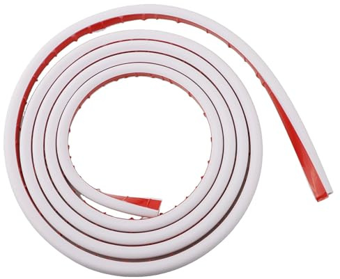 MoSundi Canaleta para cables eléctricos de 15 x 10 mm, conducto semicircular de PVC de apertura lateral con respaldo, color blanco para pared, suelo y escritorio