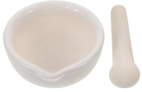 ELAYARD Mortaio in Ceramica 10 CM con Pestello Portatile Macina Spezie e Noci Manuale per Cucina Ciotola per Macinare Alimenti e Preparare Burro Utensile Multifunzione per Macinazione