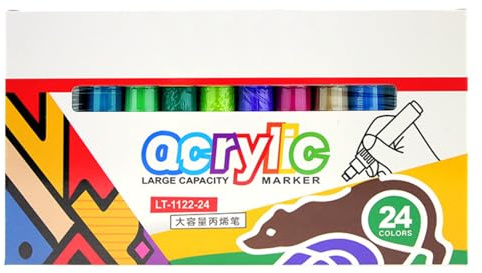 Generisch Mehrfarbige Malmarker, Zeichenstifte, 8-mm-Lackstift mit wischfester Funktion, wasserfestes, waschbares Marker-Set, bedarf mit großem Fassungsvermögen, Marker-Set für Reise-